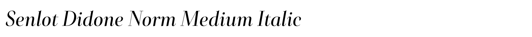 Senlot Didone Norm Medium Italic image